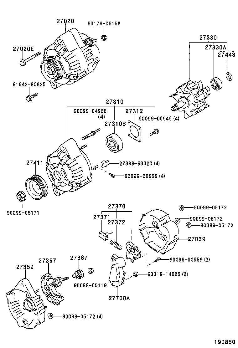 TOYOTA 2706065020 - Generator / Alternator aaoparts.ro