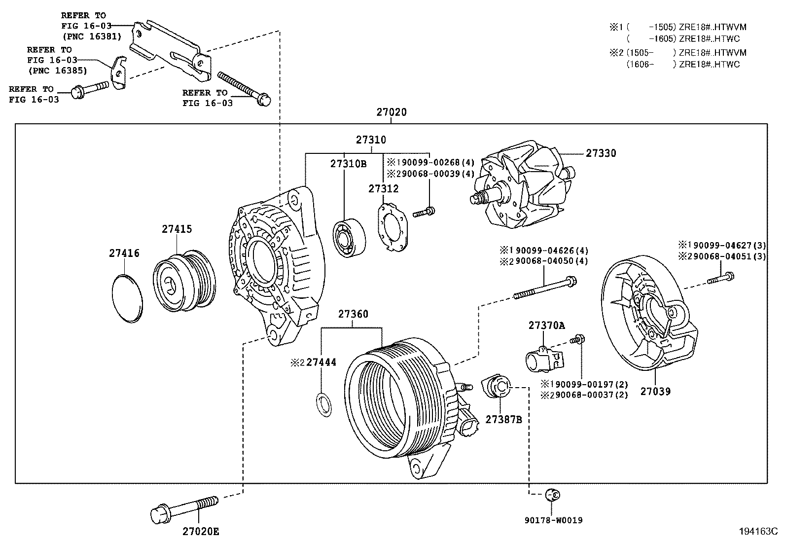 TOYOTA 27060-0T360 - Generator / Alternator aaoparts.ro