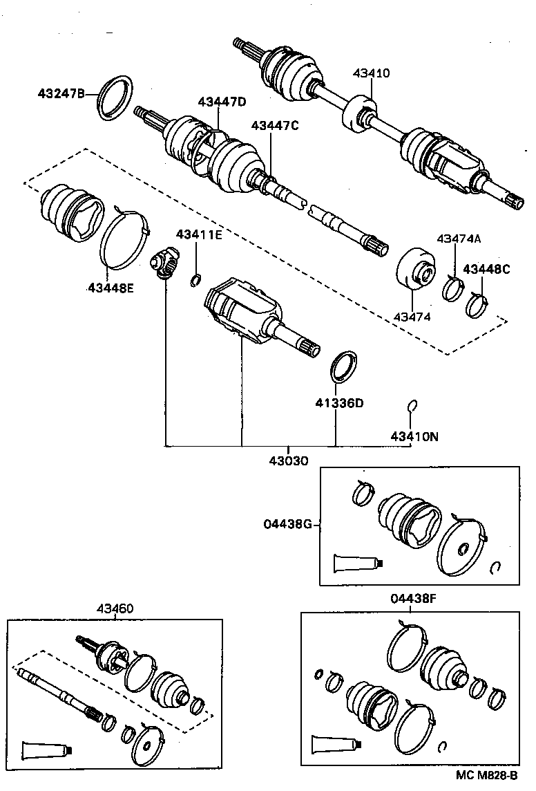 TOYOTA 43410-05020 - Set articulatie, planetara aaoparts.ro