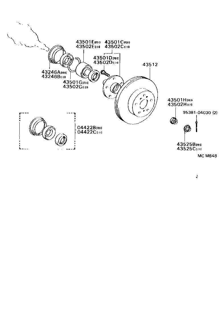 TOYOTA 43502-05010 - Set rulment roata aaoparts.ro
