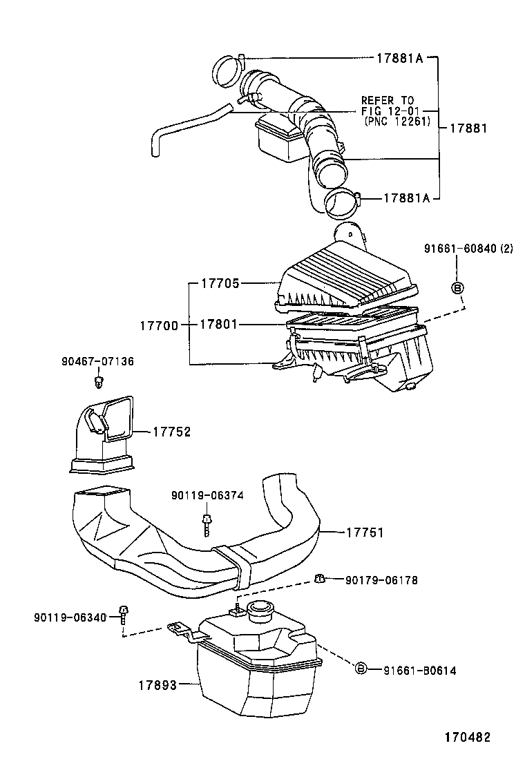 TOYOTA 17801-11090 - Filtru aer aaoparts.ro