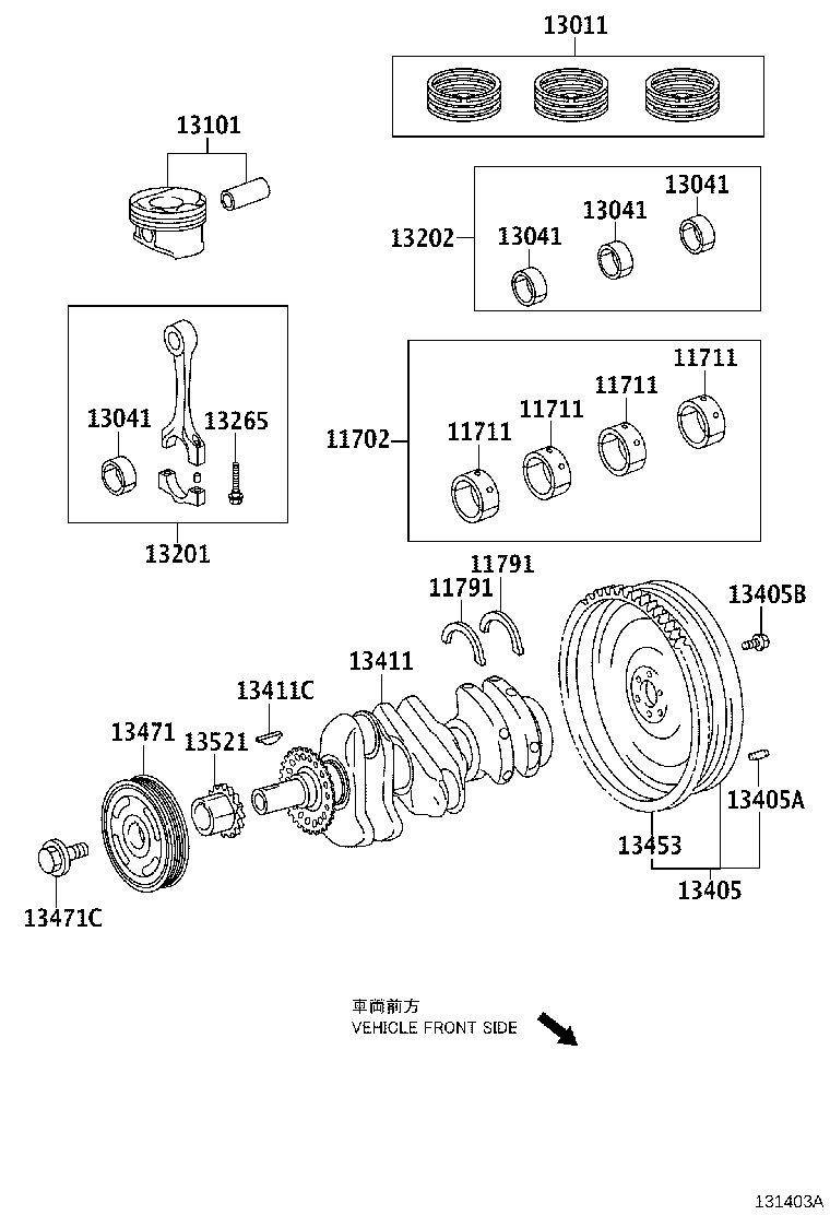 TOYOTA 13521-40020 - Chit lant de distributie aaoparts.ro