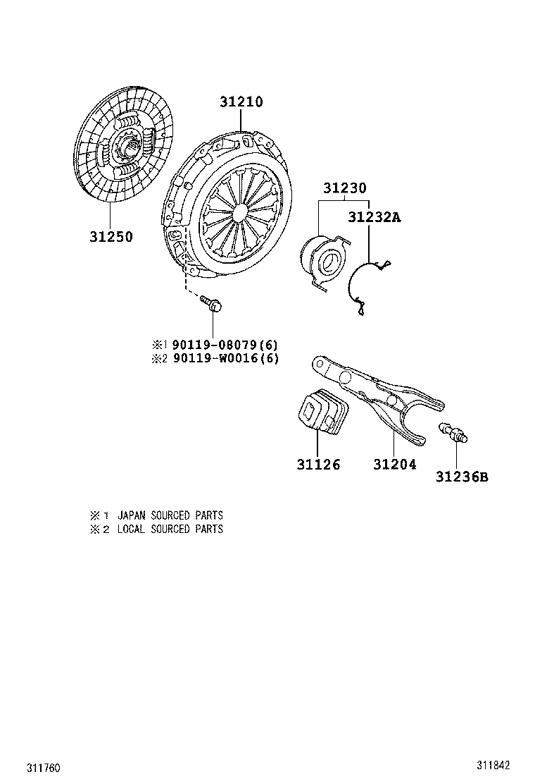 Japanparts KF-2097 - Set ambreiaj aaoparts.ro