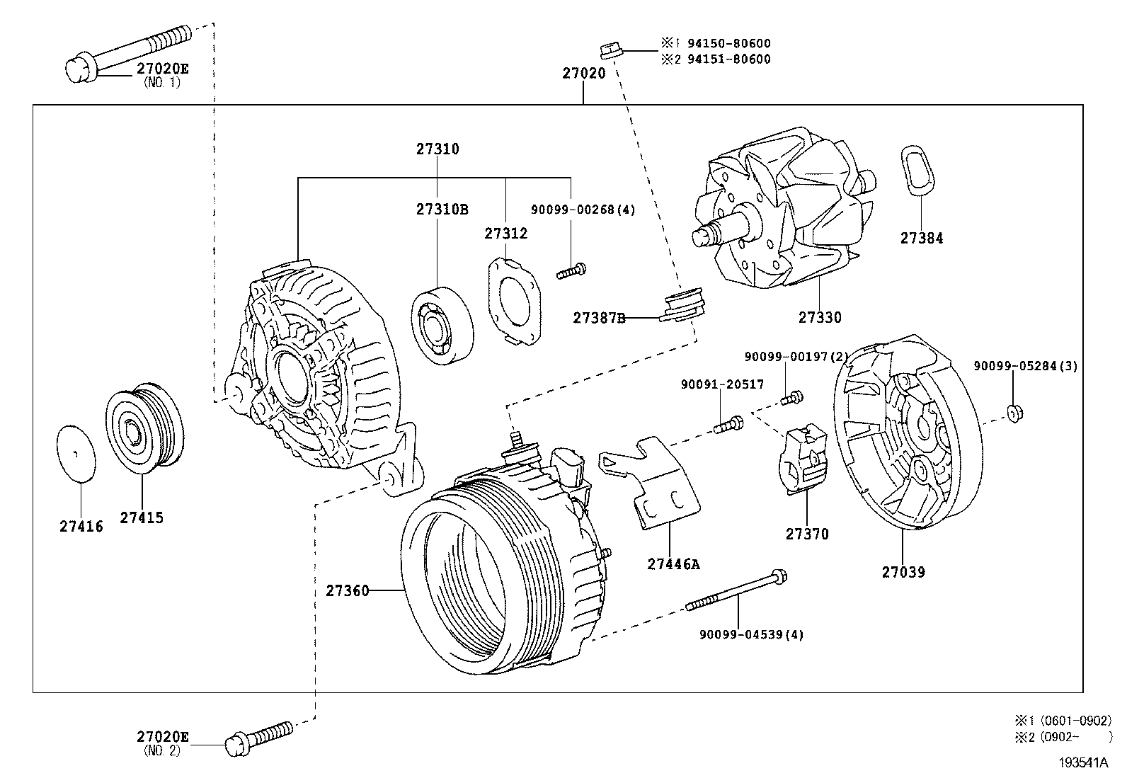 TOYOTA 2706028310 - Generator / Alternator aaoparts.ro