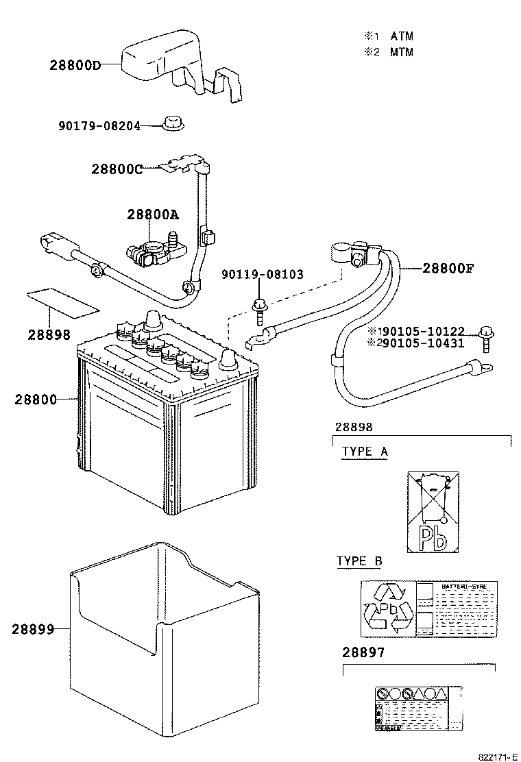 TOYOTA 28800 64010 - Baterie de pornire aaoparts.ro
