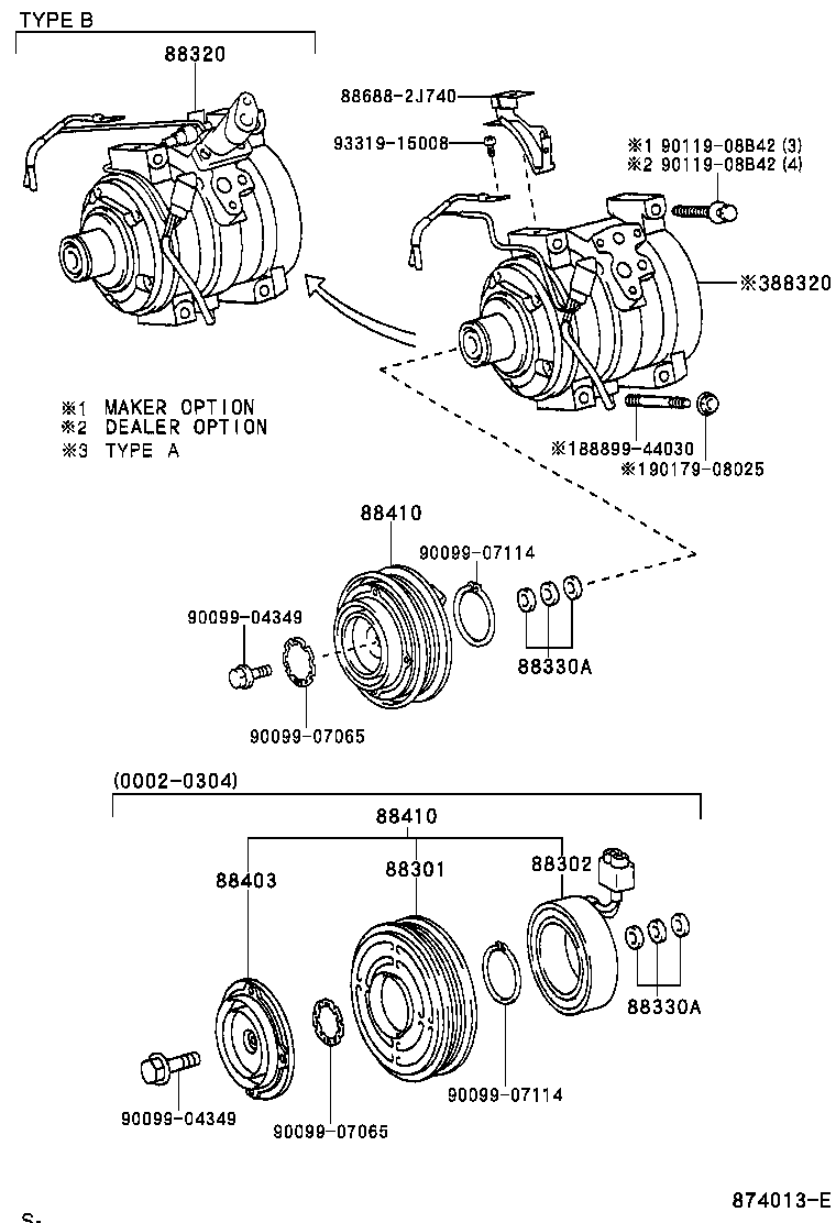 TOYOTA 88320-28350 - Compresor, climatizare aaoparts.ro