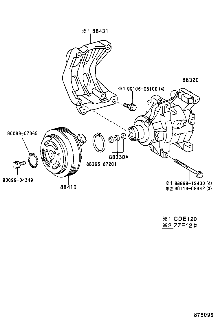 TOYOTA 88410-13020 - Compresor, climatizare aaoparts.ro