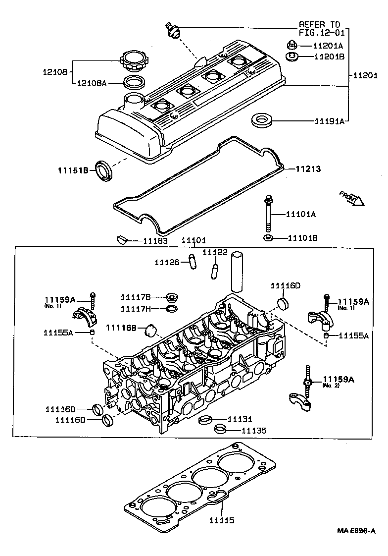 TOYOTA 11213-15070 - Garnitura, capac supape aaoparts.ro