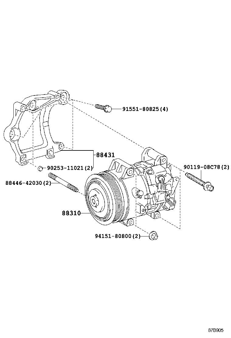 TOYOTA 88310-0R014 - Compresor, climatizare aaoparts.ro