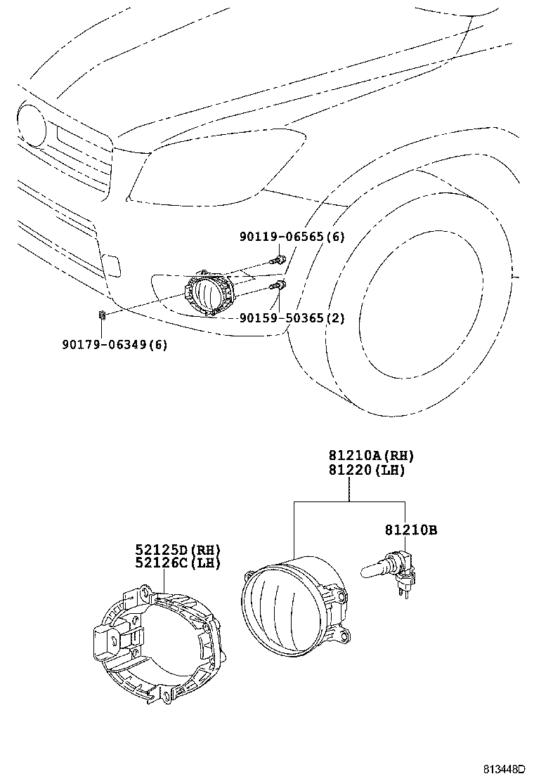 Daihatsu 81210-0D040 - Proiector ceata aaoparts.ro