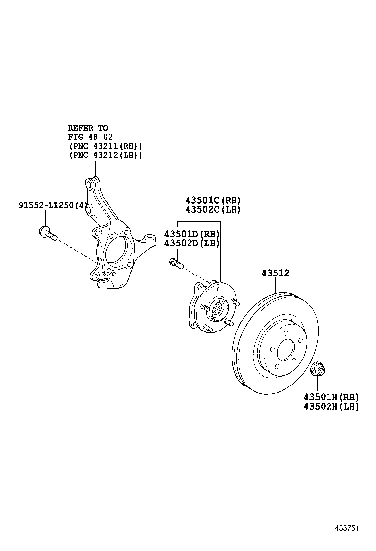 TOYOTA 4351242090 - Disc frana aaoparts.ro