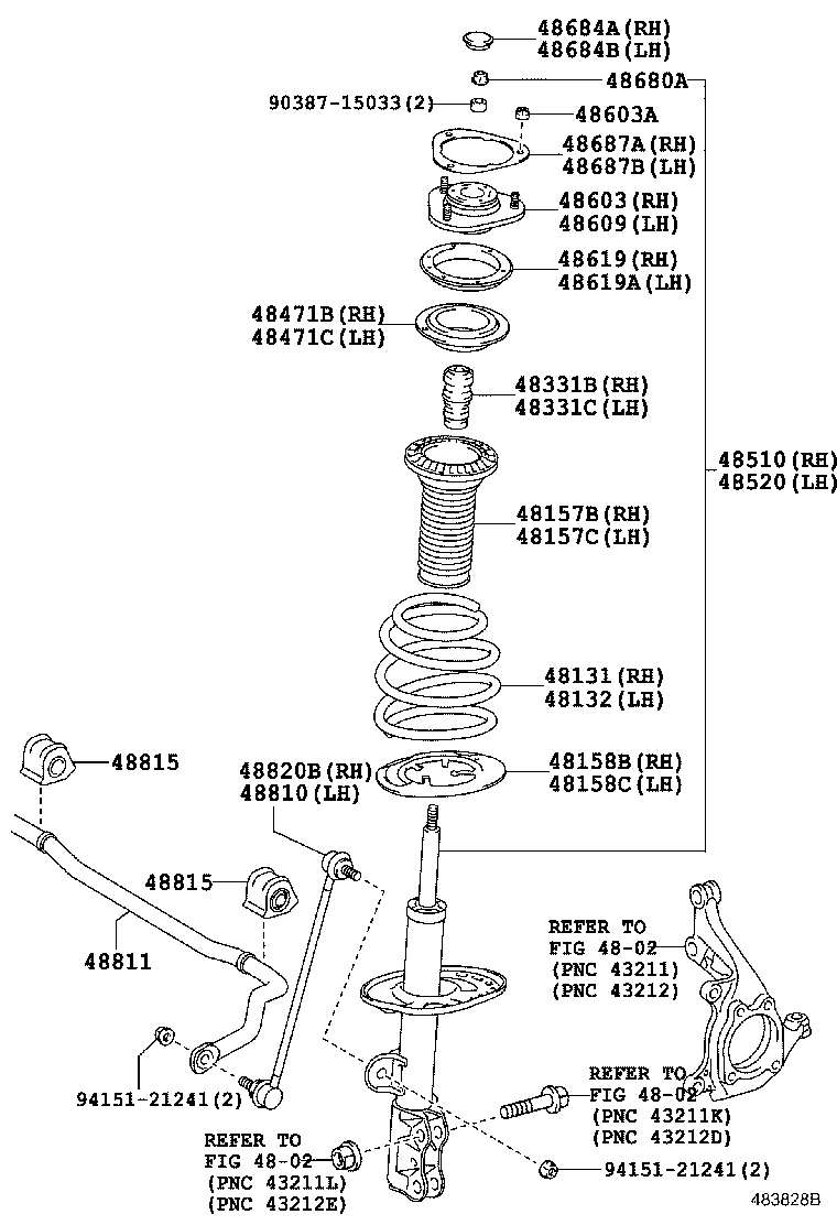 TOYOTA 4851080645 - Amortizor aaoparts.ro