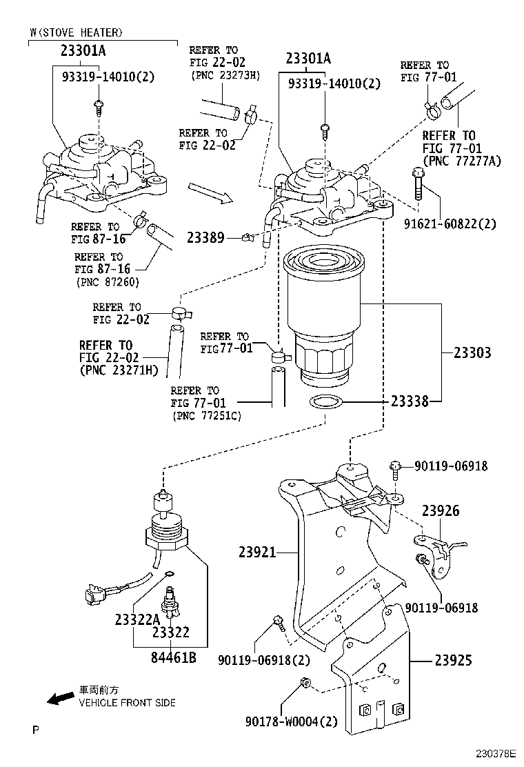 TOYOTA 23390-33020 - Filtru combustibil aaoparts.ro