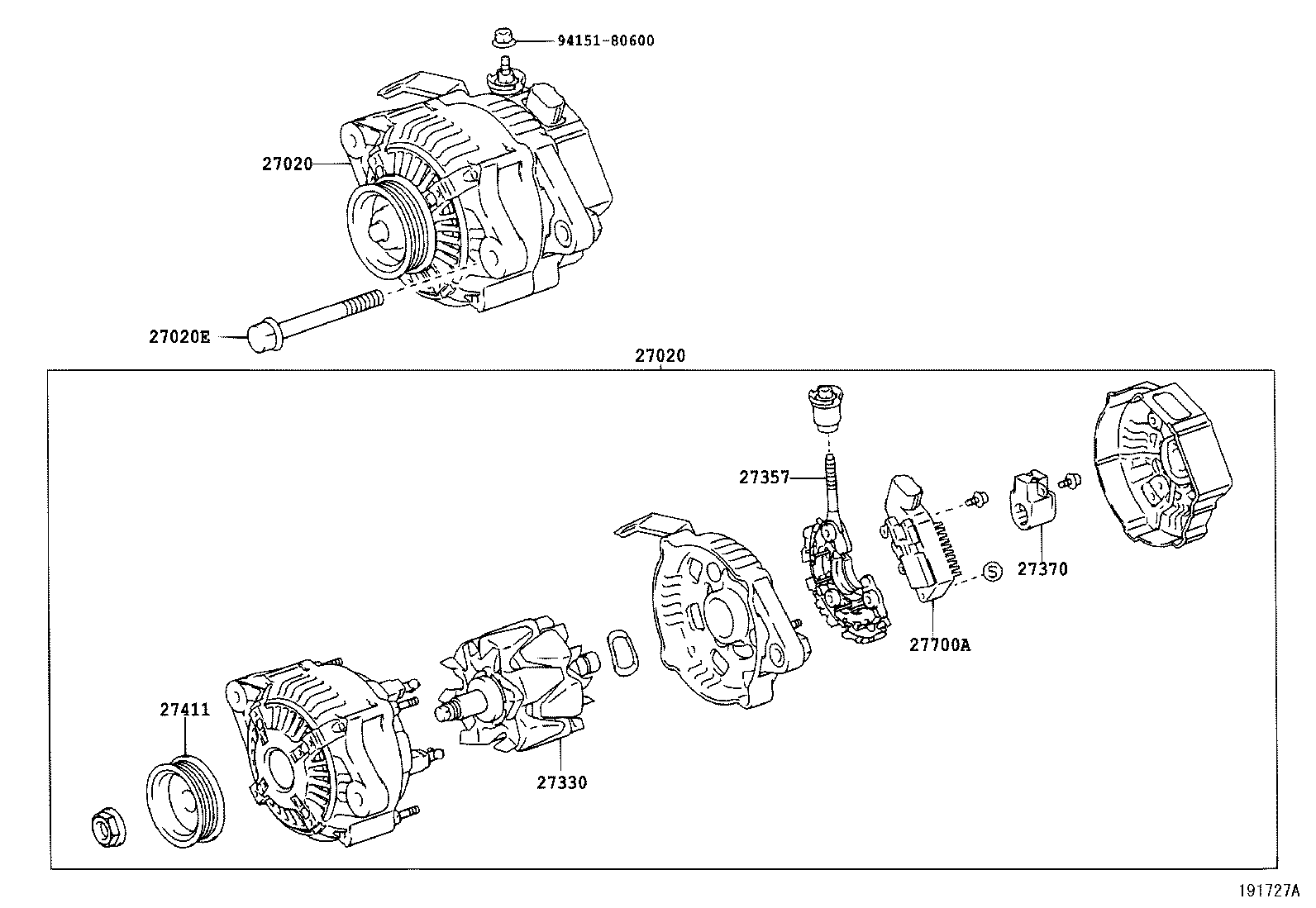 TOYOTA 27060-21020 - Generator / Alternator aaoparts.ro