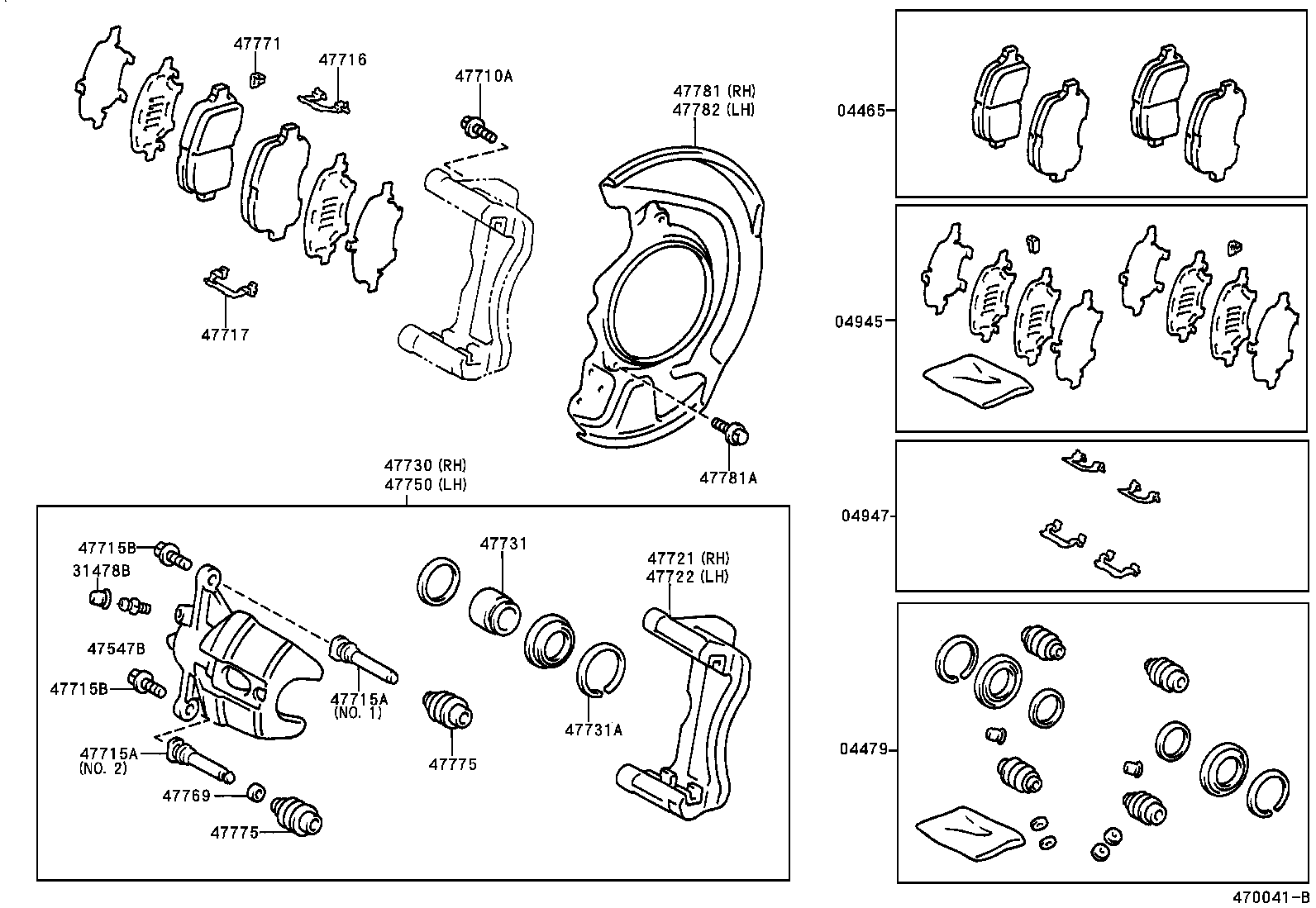 TOYOTA 0446533180 - Set placute frana,frana disc aaoparts.ro