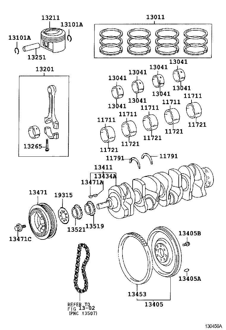 TOYOTA 13521-28010 - Chit lant de distributie aaoparts.ro