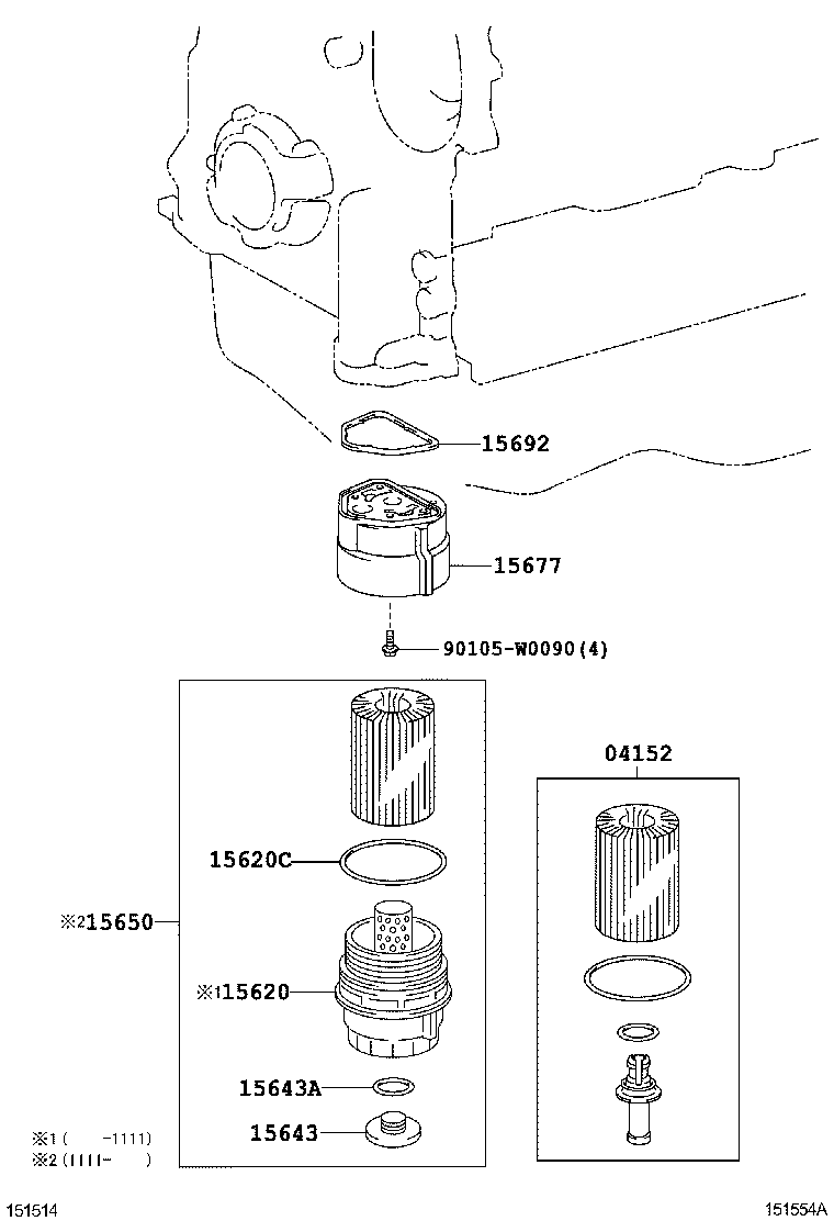 TOYOTA 04152-38010 - Filtru ulei aaoparts.ro