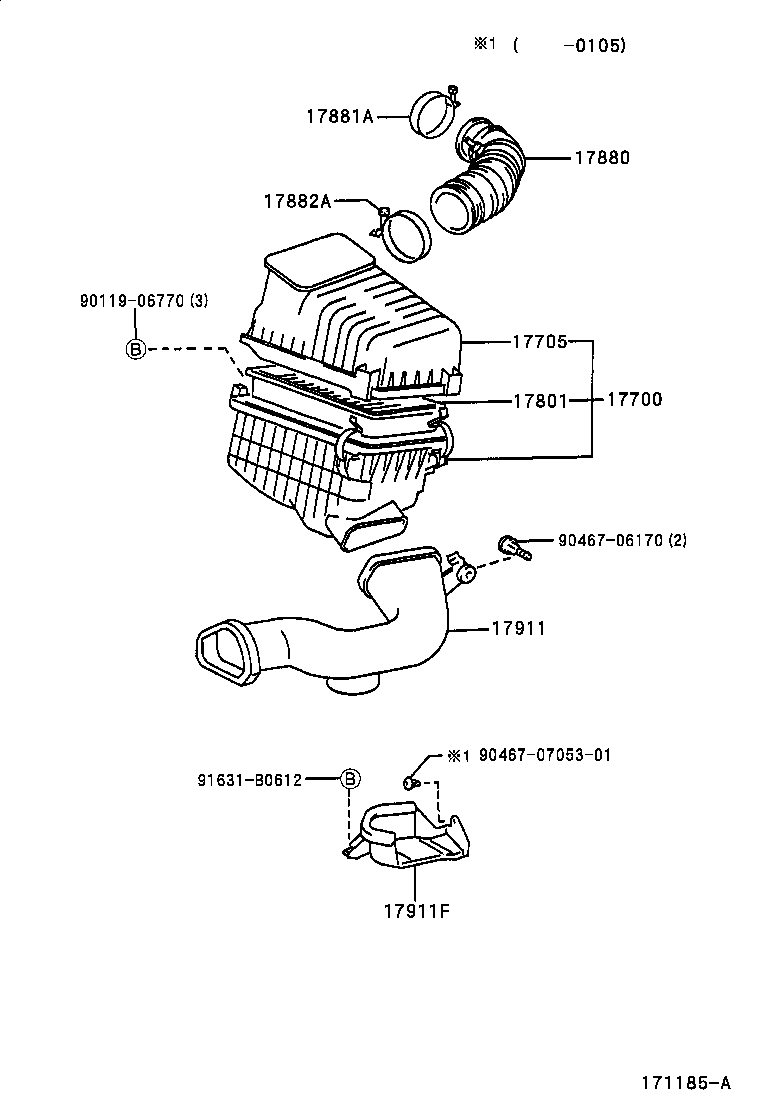 TOYOTA 17801-64060 - Filtru aer aaoparts.ro