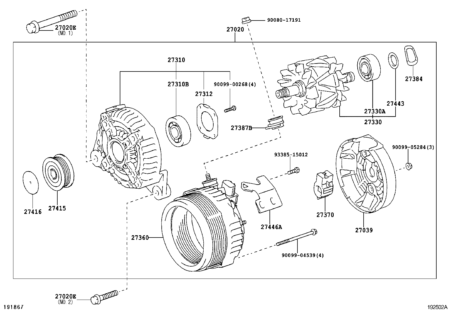 TOYOTA 270600H110 - Generator / Alternator aaoparts.ro