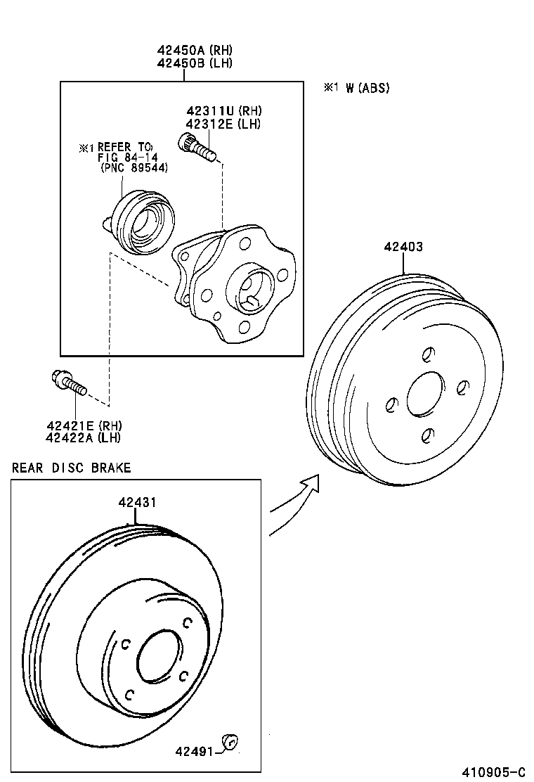 TOYOTA 4243152021 - Tambur frana aaoparts.ro