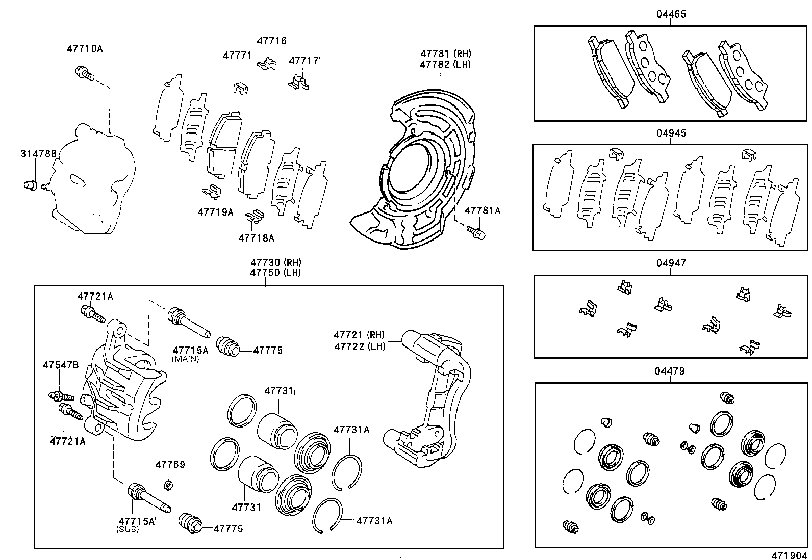 TOYOTA 4773009010 - Etrier frana aaoparts.ro