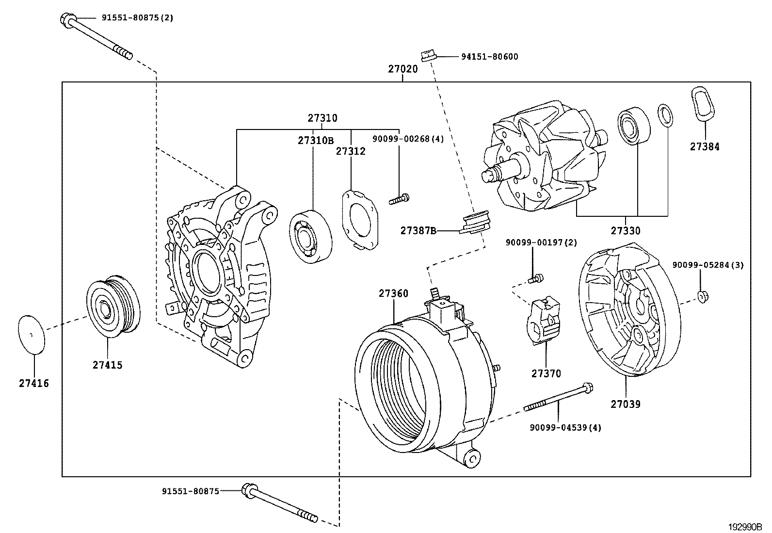 LEXUS 27060-0R050 - Fulie, alternator aaoparts.ro