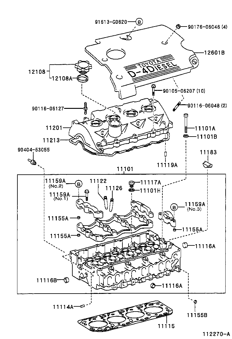 TOYOTA 11213-27010 - Garnitura, capac supape aaoparts.ro