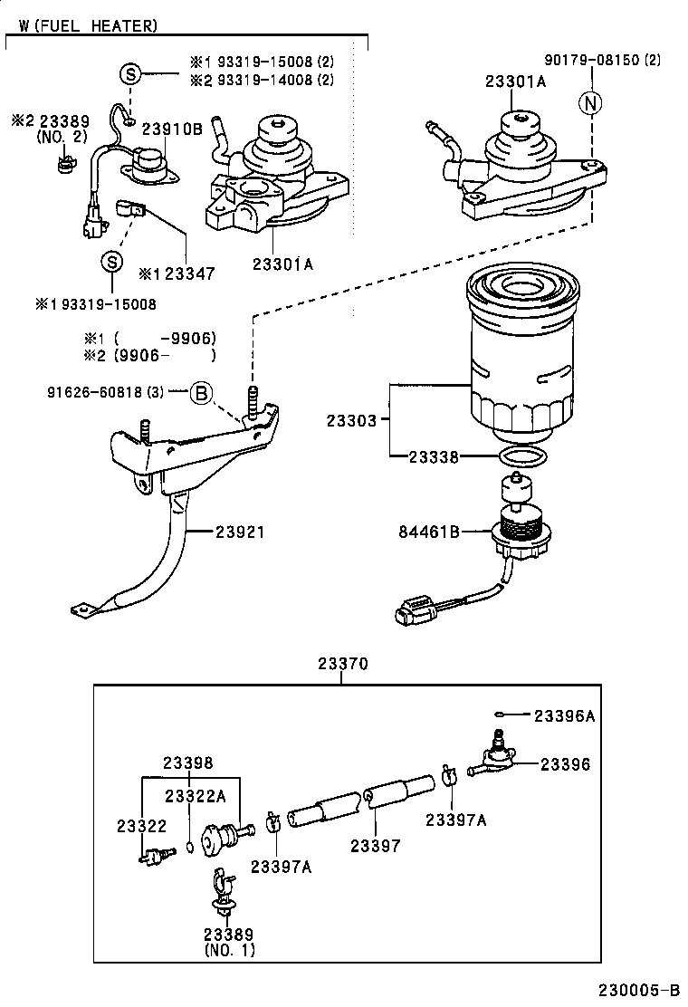 TOYOTA 23390-64480 - Filtru combustibil aaoparts.ro