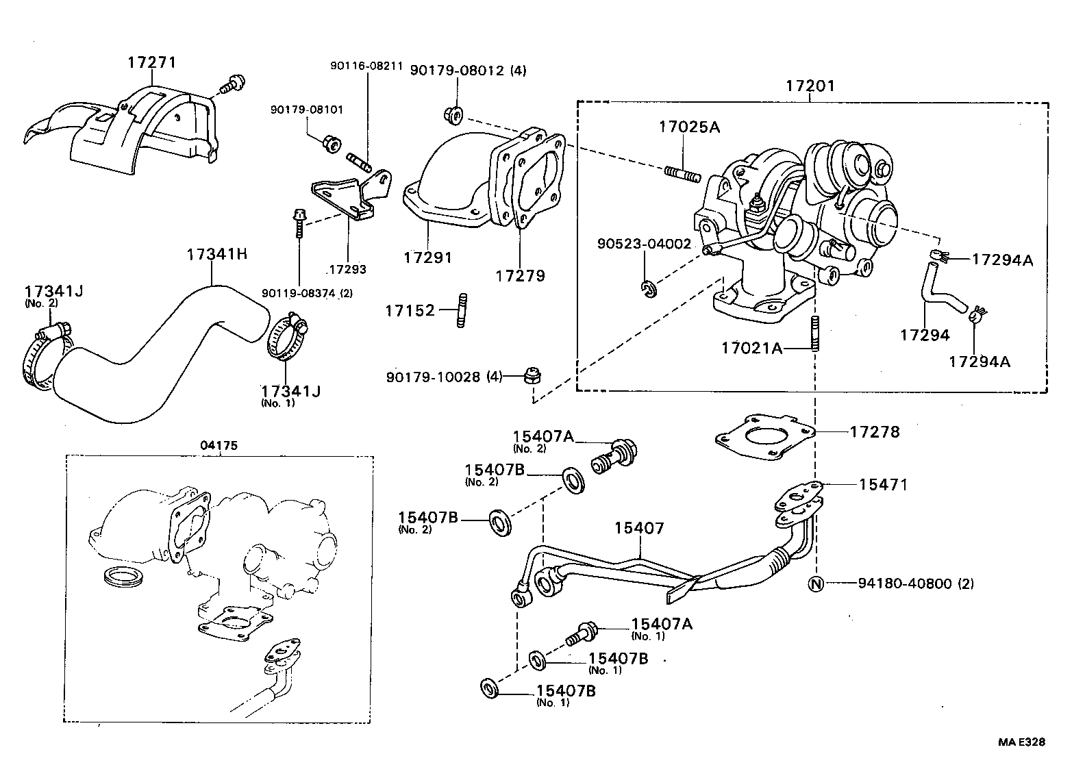 TOYOTA 9017910028 - Piulita,galeria de evacuare aaoparts.ro