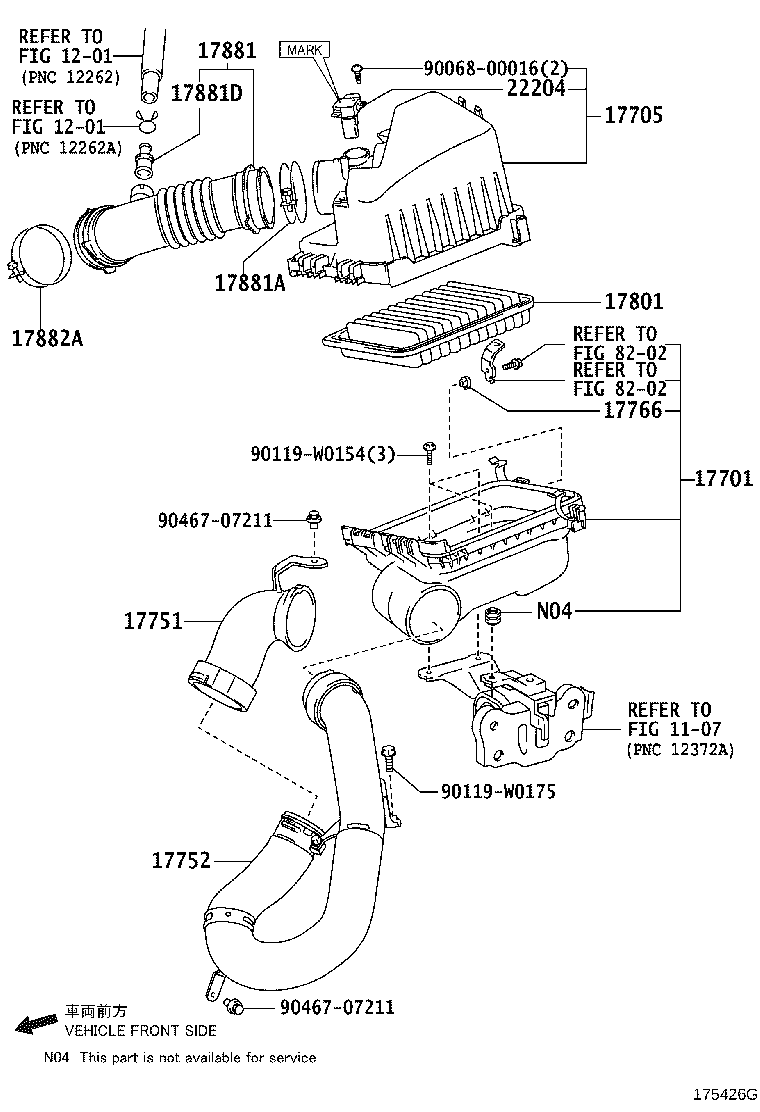 TOYOTA 22204-37010 - Senzor debit aer aaoparts.ro