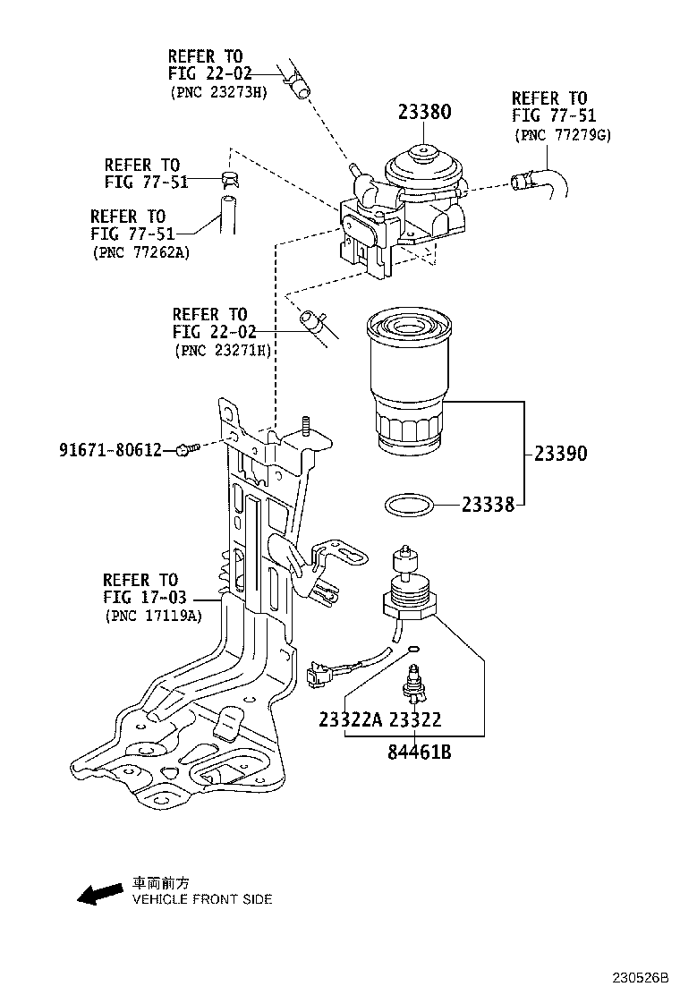 TOYOTA 23390-33030 - Filtru combustibil aaoparts.ro