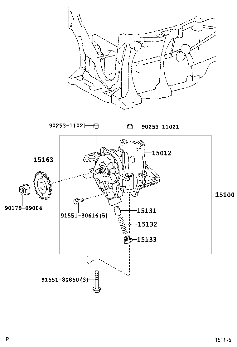 TOYOTA 15163-28010 - Chit lant de distributie aaoparts.ro