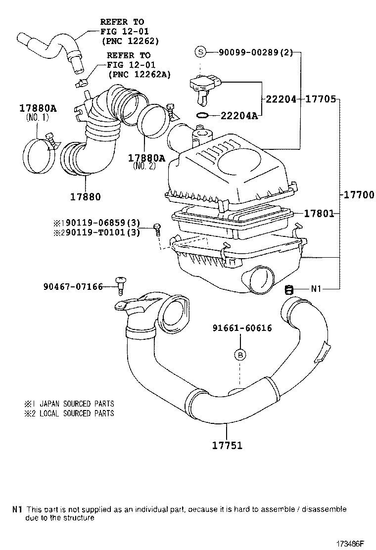 TOYOTA 17700-21070 - Filtru aer aaoparts.ro