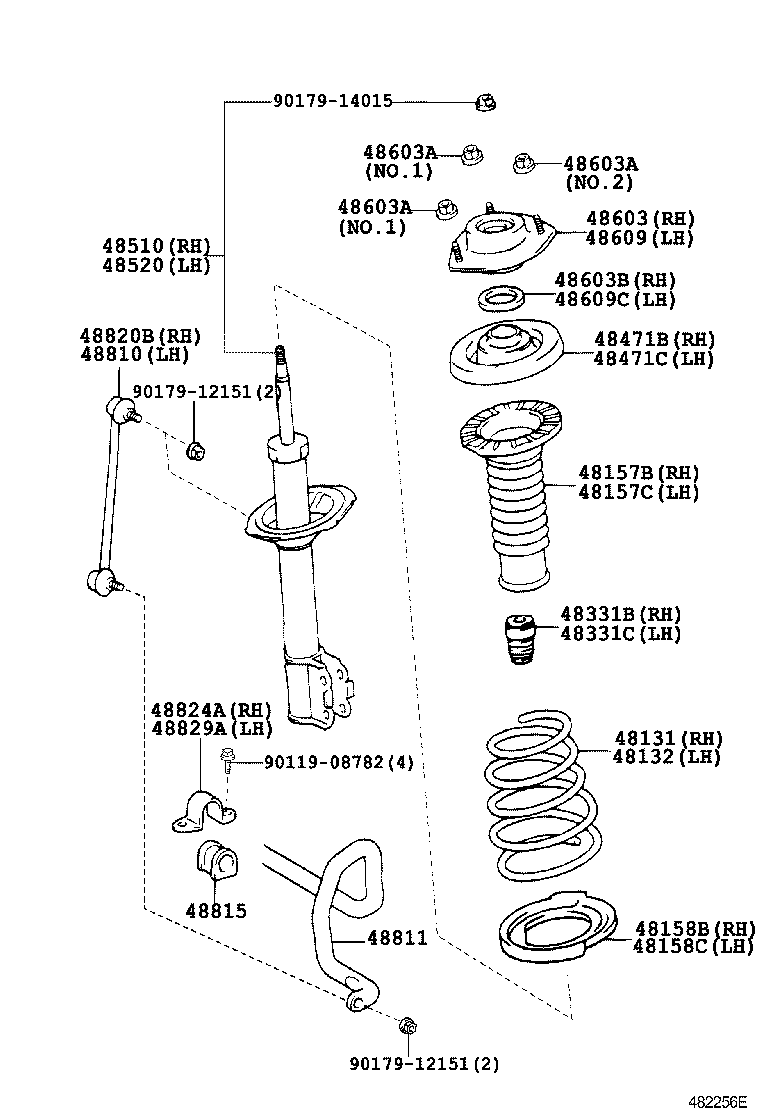 TOYOTA 48609-33210 - Bucsa, amortizor aaoparts.ro