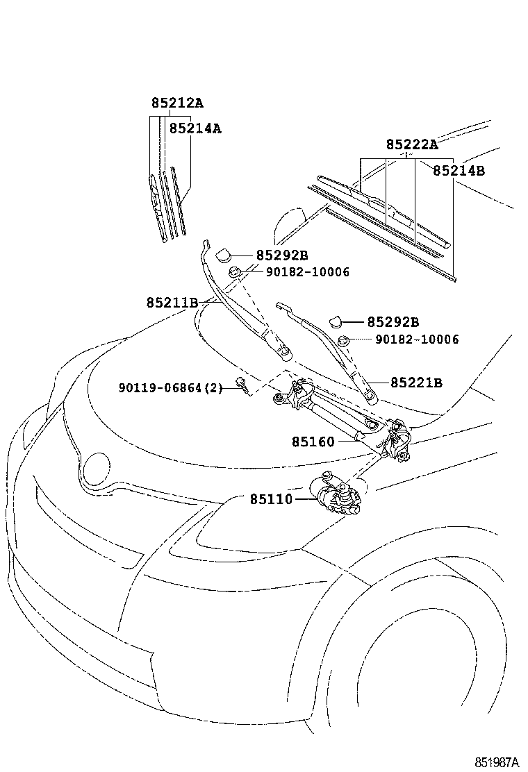 TOYOTA 85222-52180 - Lamela stergator aaoparts.ro