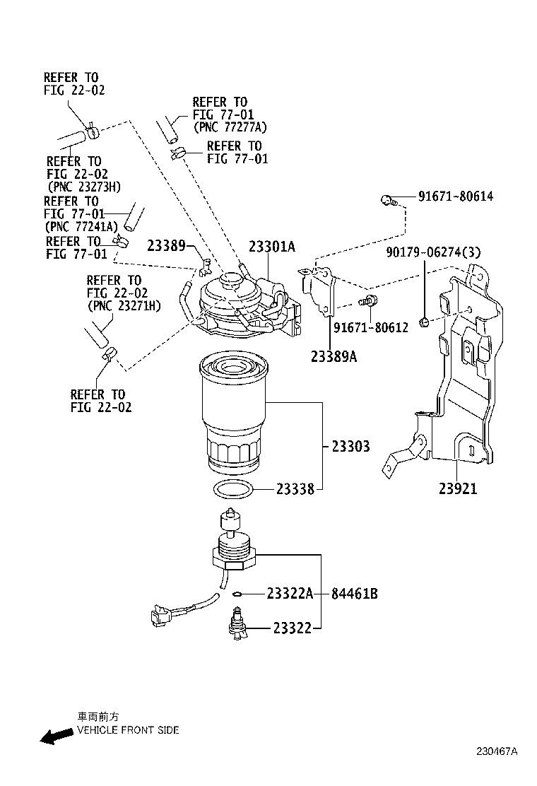 Subaru 23390 33060 - Filtru combustibil aaoparts.ro