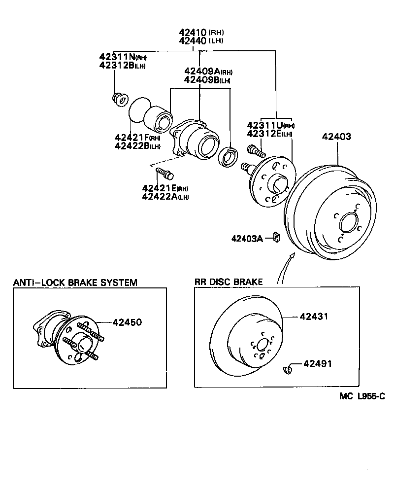 TOYOTA 42409-06010 - Set rulment roata aaoparts.ro