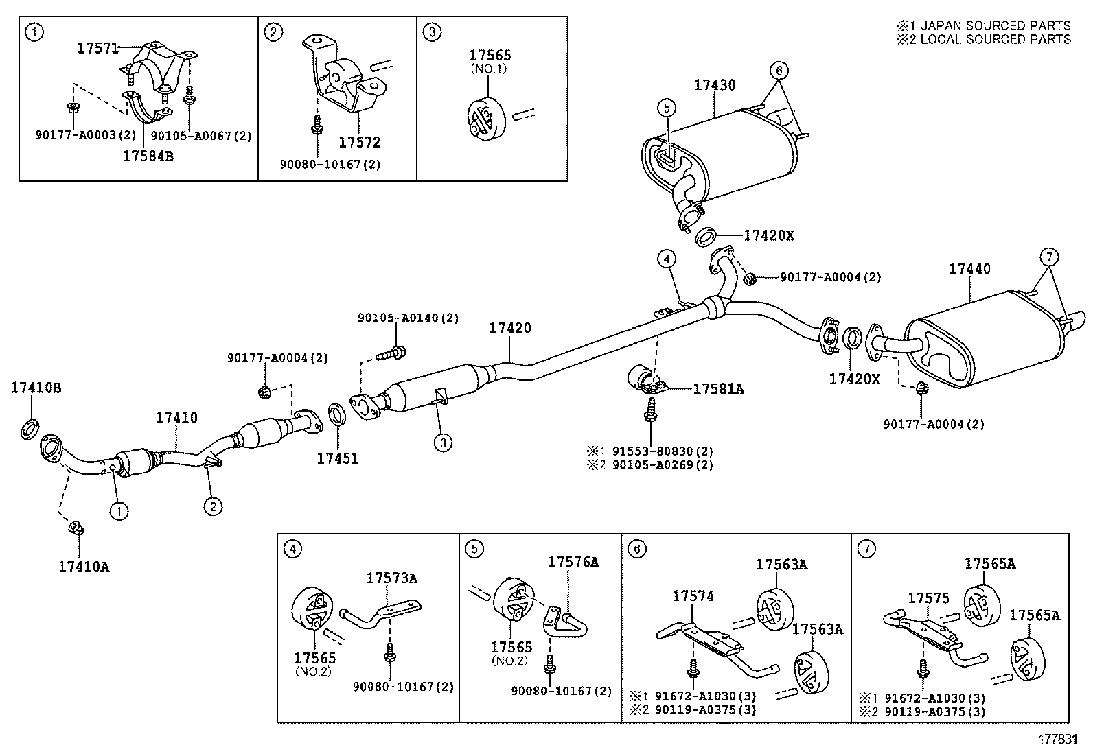 TOYOTA 90080-17187 - Piulita,galeria de evacuare aaoparts.ro