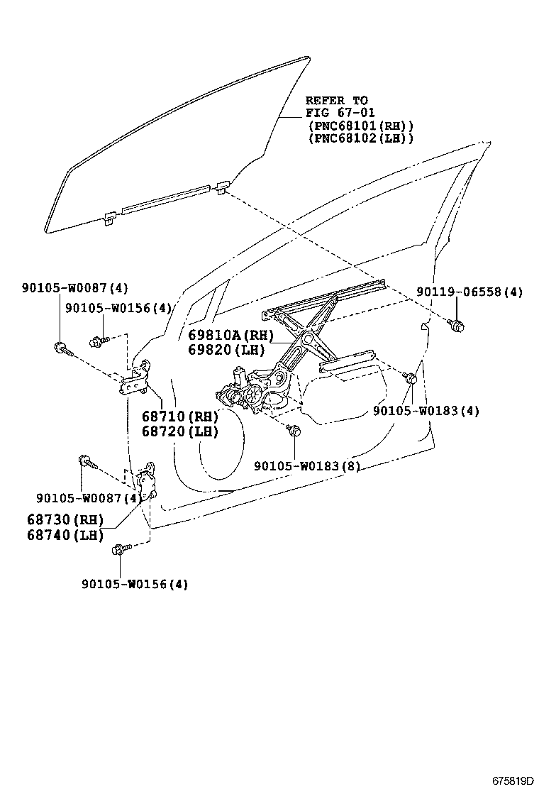 TOYOTA 68720-02060 - Balama usa aaoparts.ro