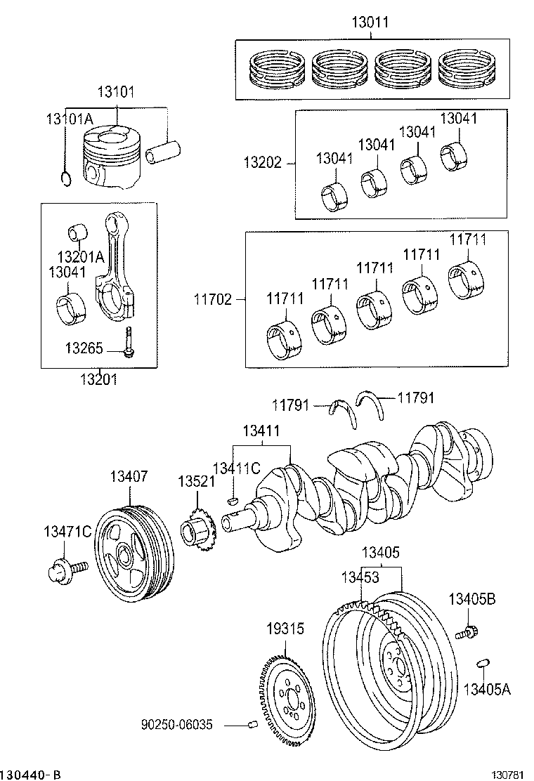 TOYOTA 13521-33020 - Chit lant de distributie aaoparts.ro