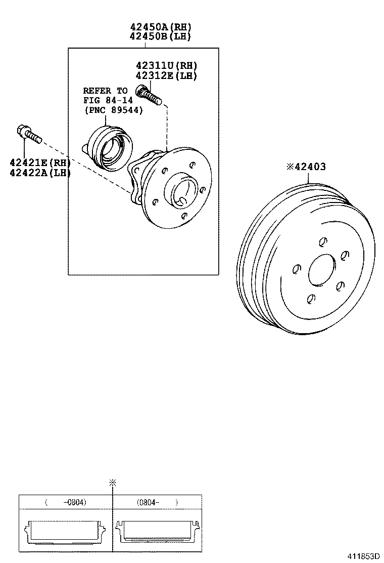 TOYOTA 42450-47030 - Set rulment roata aaoparts.ro