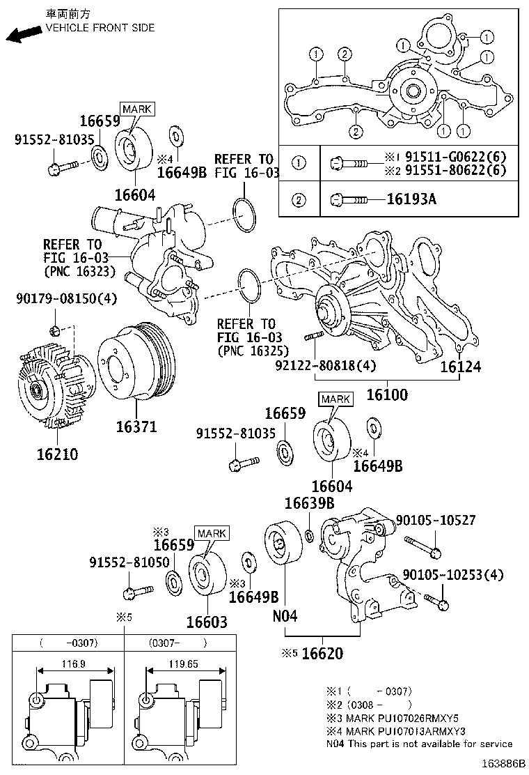 TOYOTA 16100-39405 - Pompa apa aaoparts.ro