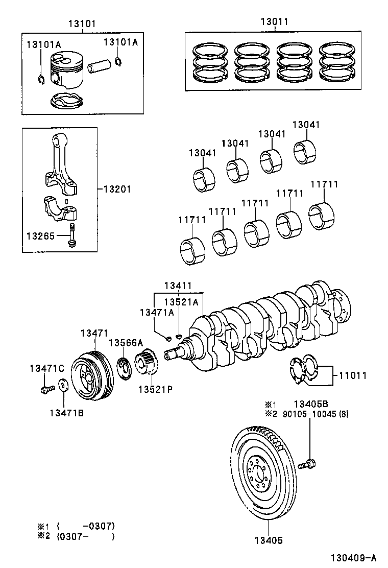 TOYOTA 13450-27022 - Volanta aaoparts.ro