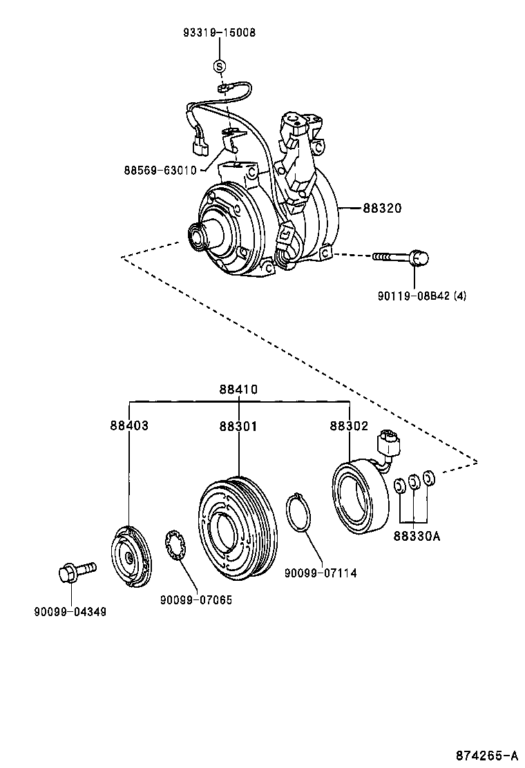 TOYOTA 88410-05010 - Compresor, climatizare aaoparts.ro