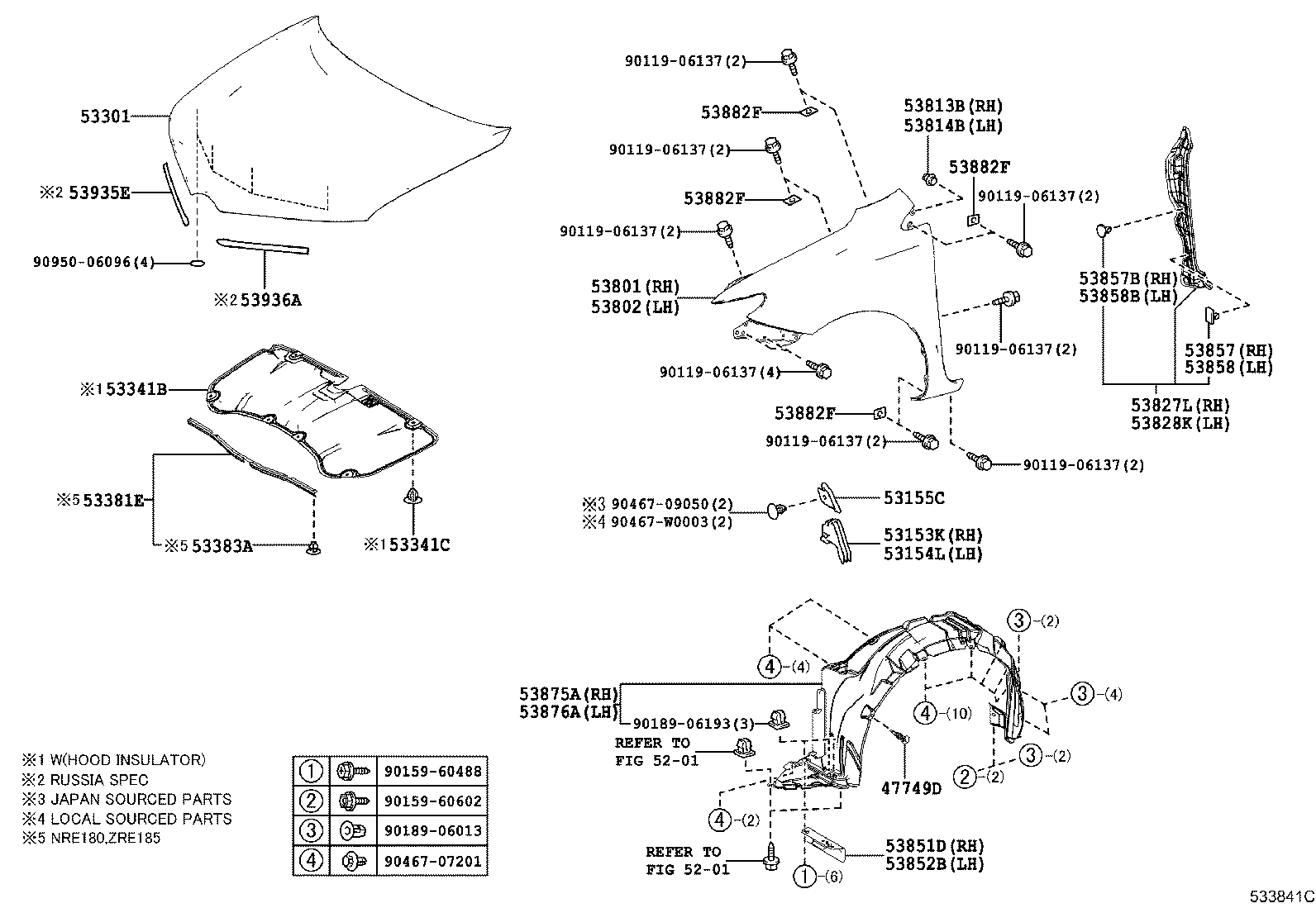 TOYOTA 53812-02340 - Aripa aaoparts.ro