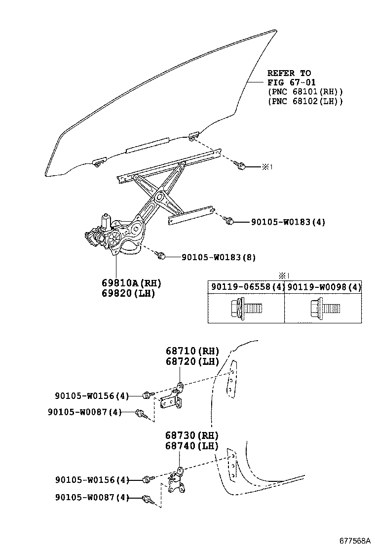 TOYOTA 68720-02060 - Balama usa aaoparts.ro