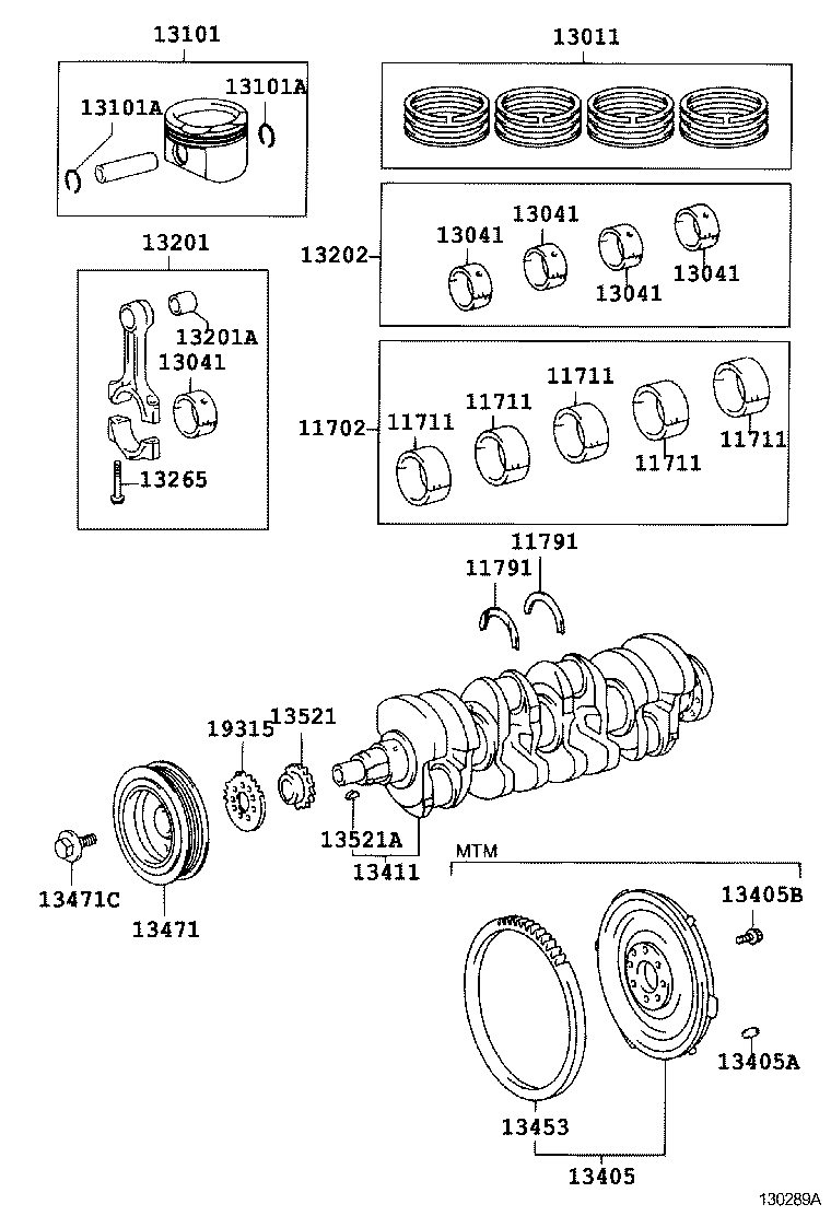 TOYOTA 13521-22020 - Chit lant de distributie aaoparts.ro