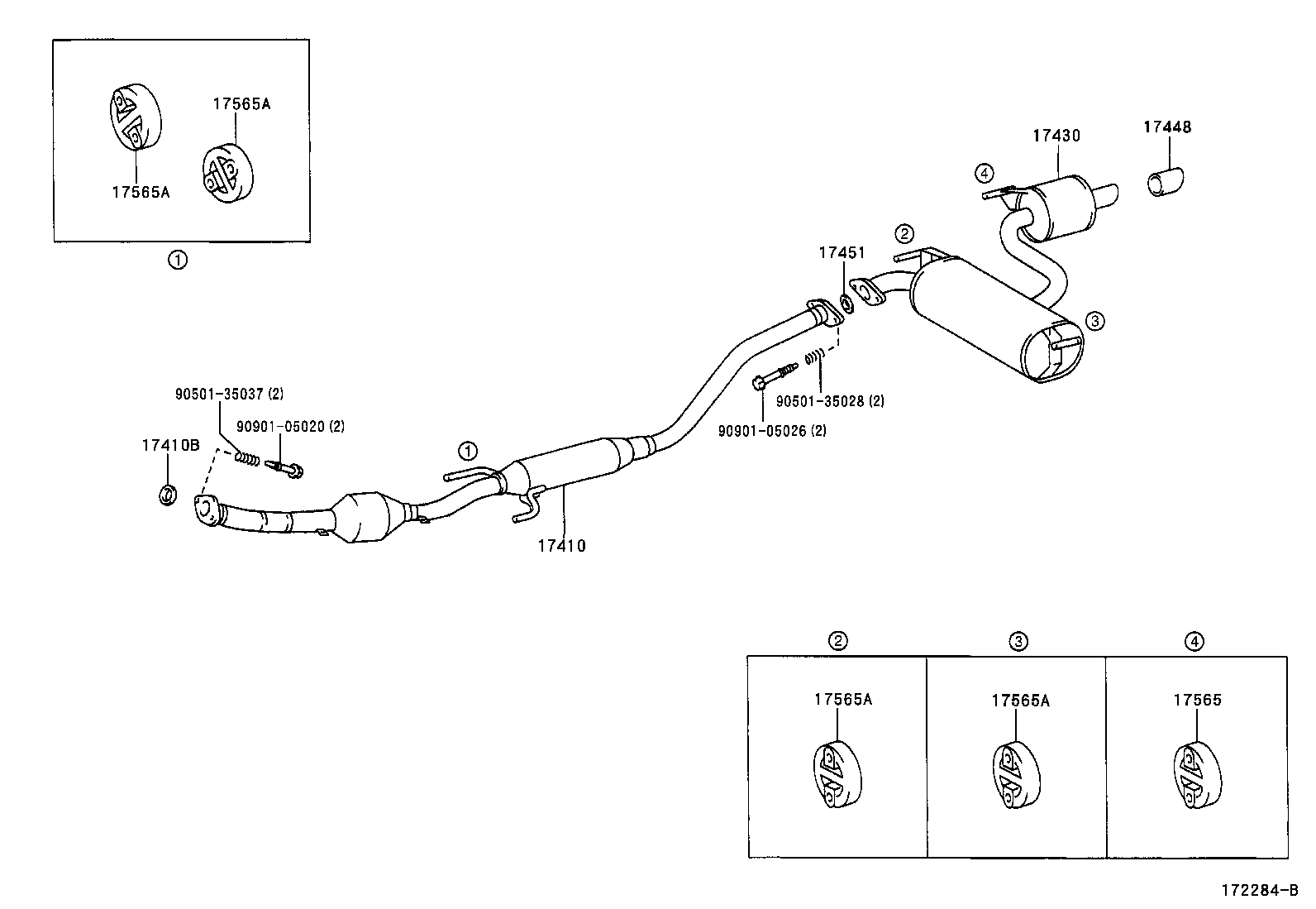 TOYOTA 17451-22040 - Inel etansare, galerie evacuare aaoparts.ro