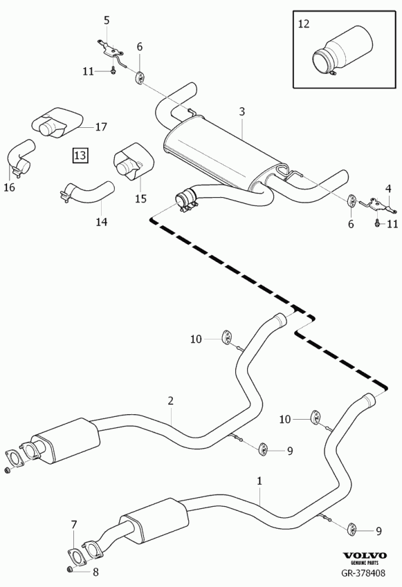 Volvo 8 663 796 - Garnitura, racord evacuare aaoparts.ro
