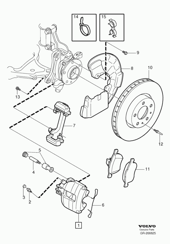 Volvo 8623864 - Set accesorii, etrier frana aaoparts.ro